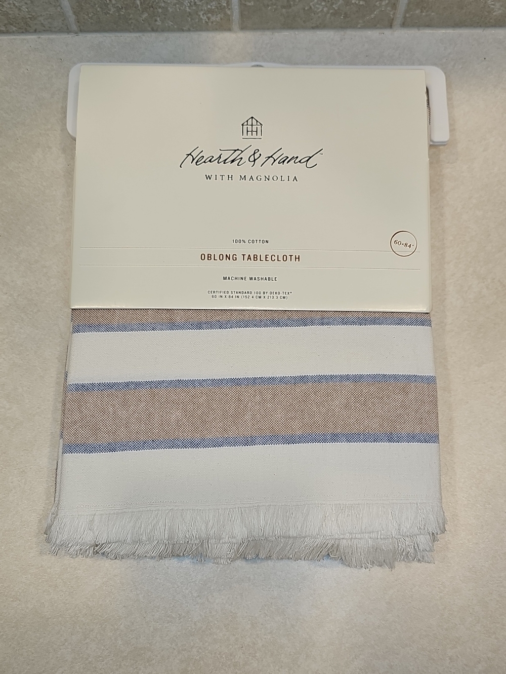 Hearth & Hand Striped Tablecloth 84in.×60in.